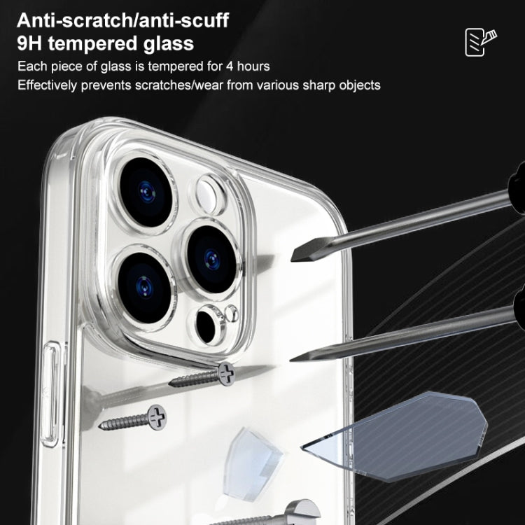 For iPhone 16 Plus Four Corner Airbag Transparent Glass Phone Case - iPhone 16 Plus Cases by PMC Jewellery | Online Shopping South Africa | PMC Jewellery | Buy Now Pay Later Mobicred