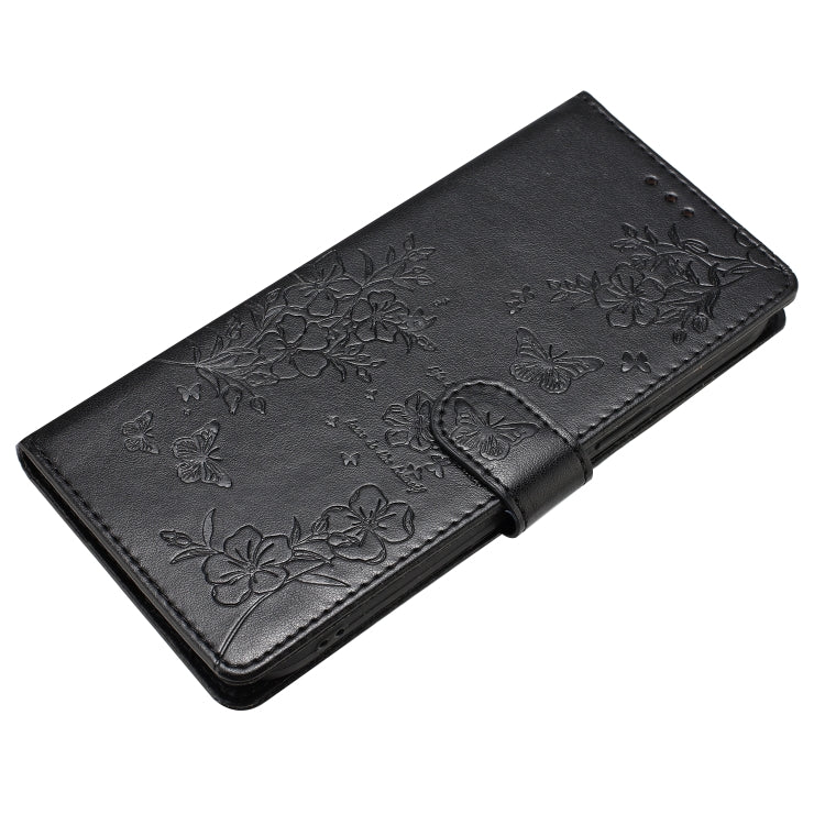 For Blackview A55 Pro Butterflies and Flowers Leather Phone Case(Black) - More Brand by PMC Jewellery | Online Shopping South Africa | PMC Jewellery | Buy Now Pay Later Mobicred