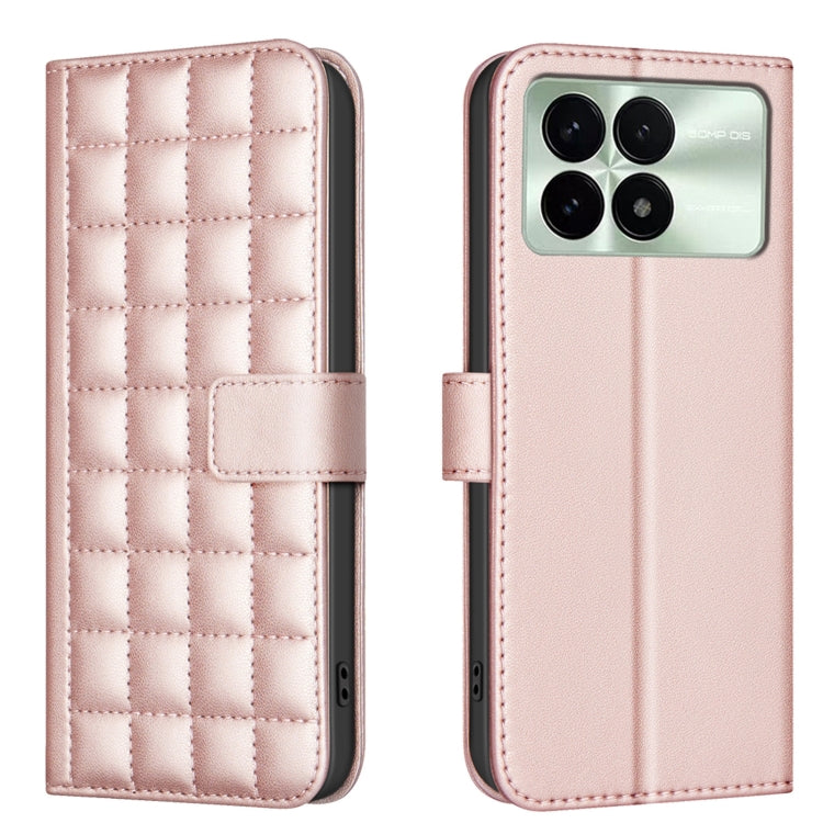 For Redmi K70 / K70 Pro Square Texture Leather Phone Case(Rose Gold) - Xiaomi Cases by PMC Jewellery | Online Shopping South Africa | PMC Jewellery | Buy Now Pay Later Mobicred