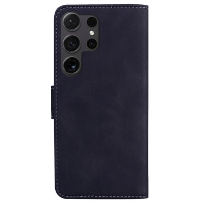 For Samsung Galaxy S25 Ultra 5G Skin Feel Pure Color Flip Leather Phone Case(Black) - Galaxy S25 Ultra 5G Cases by PMC Jewellery | Online Shopping South Africa | PMC Jewellery | Buy Now Pay Later Mobicred