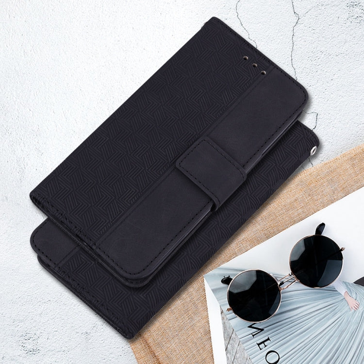 For Samsung Galaxy S25+ 5G Geometric Embossed Leather Phone Case(Black) - Galaxy S25+ 5G Cases by PMC Jewellery | Online Shopping South Africa | PMC Jewellery | Buy Now Pay Later Mobicred
