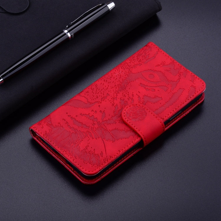 For Samsung Galaxy S25 Ultra 5G Tiger Embossing Pattern Flip Leather Phone Case(Red) - Galaxy S25 Ultra 5G Cases by PMC Jewellery | Online Shopping South Africa | PMC Jewellery | Buy Now Pay Later Mobicred
