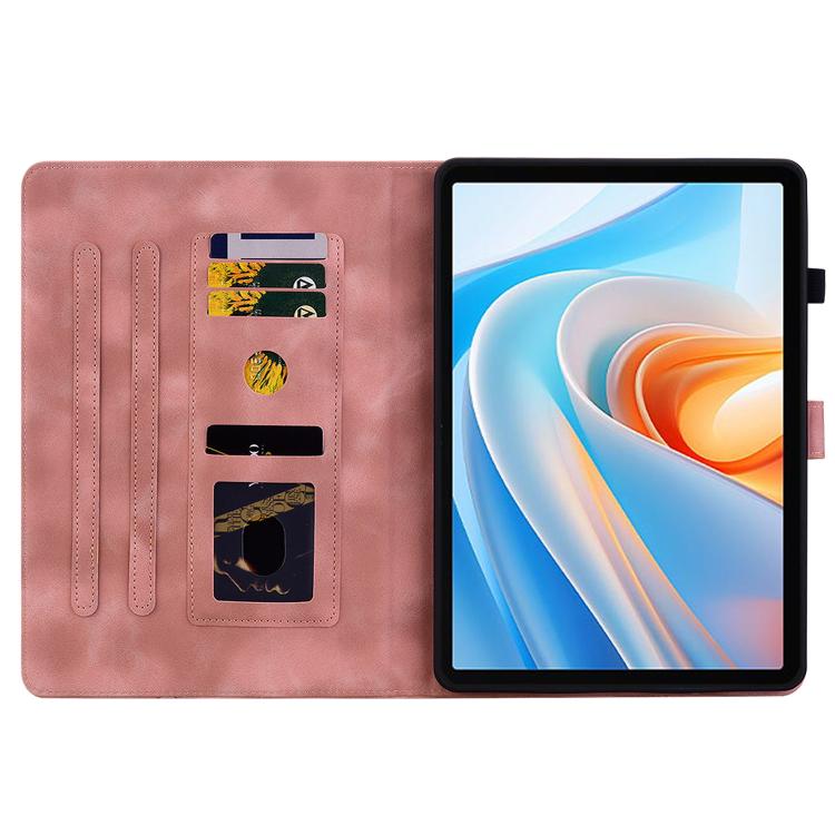 For itel VistaTab 30 Lily Embossed Leather Tablet Case(Pink) - Others by PMC TechLife | Online Shopping South Africa | PMC TechLife | Buy Now Pay Later Mobicred