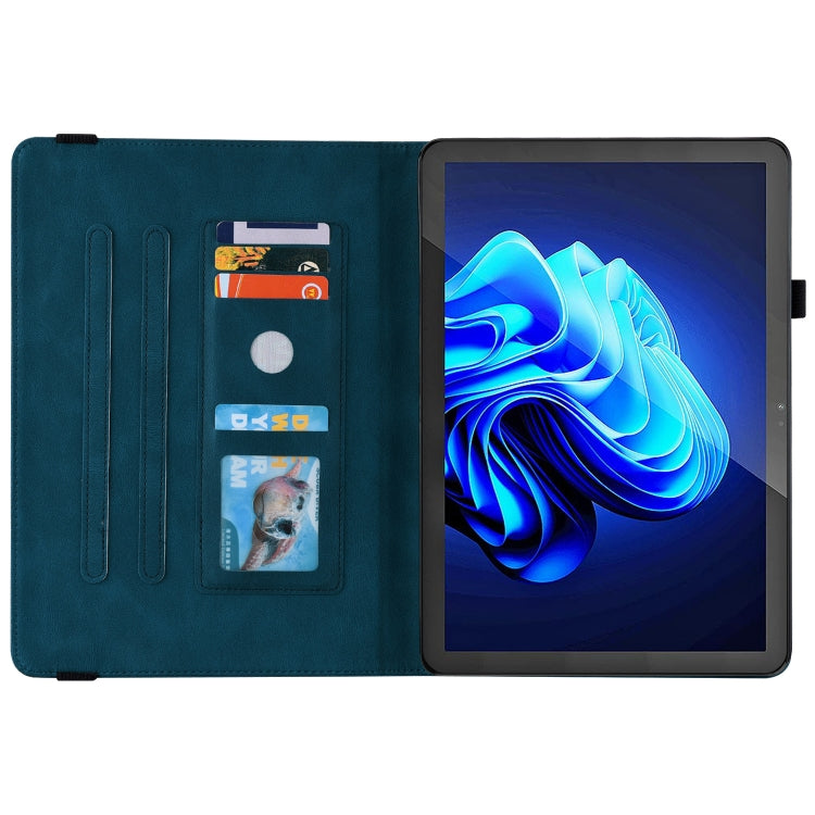 For itel Pad One 10.1 Butterfly Flower Embossed Leather Tablet Case(Blue) - Others by PMC TechLife | Online Shopping South Africa | PMC TechLife | Buy Now Pay Later Mobicred