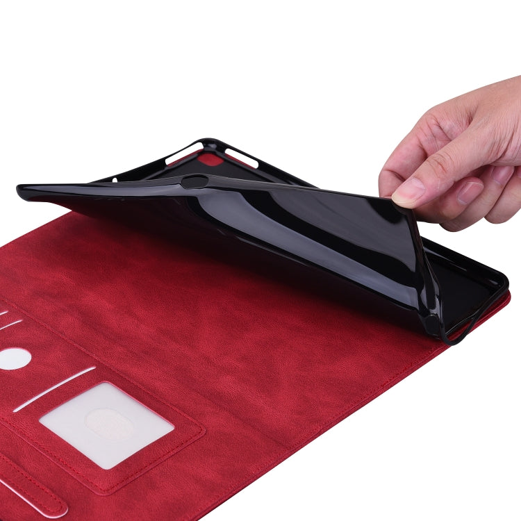 For itel Pad One 10.1 Butterfly Flower Embossed Leather Tablet Case(Red) - Others by PMC TechLife | Online Shopping South Africa | PMC TechLife | Buy Now Pay Later Mobicred