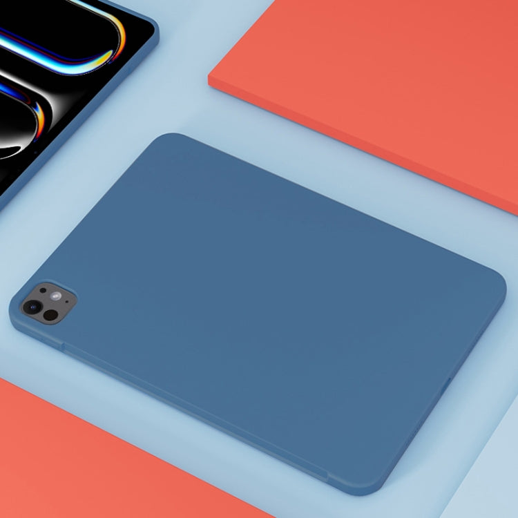 For iPad Pro 11 2024 Mutural Silicone Microfiber Tablet Case(Pink) - free shipping - PMc TechLife - Order now!