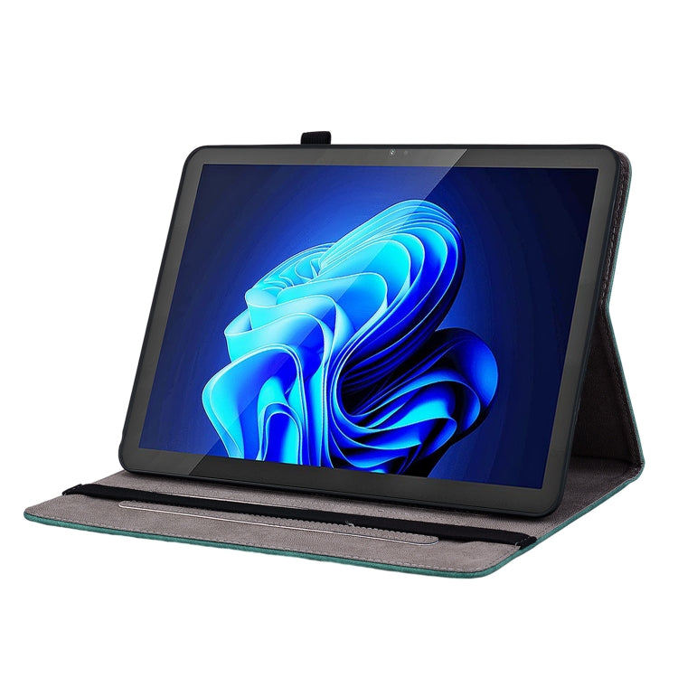 For itel Pad One 10.1 Butterfly Rose Embossed Leather Tablet Case(Green) - Others by PMC TechLife | Online Shopping South Africa | PMC TechLife | Buy Now Pay Later Mobicred
