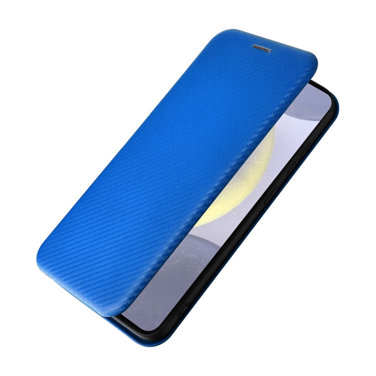 For Samsung Galaxy S25 5G Carbon Fiber Texture Flip Leather Phone Case(Blue) - Galaxy S25 5G Cases by PMC Jewellery | Online Shopping South Africa | PMC Jewellery | Buy Now Pay Later Mobicred