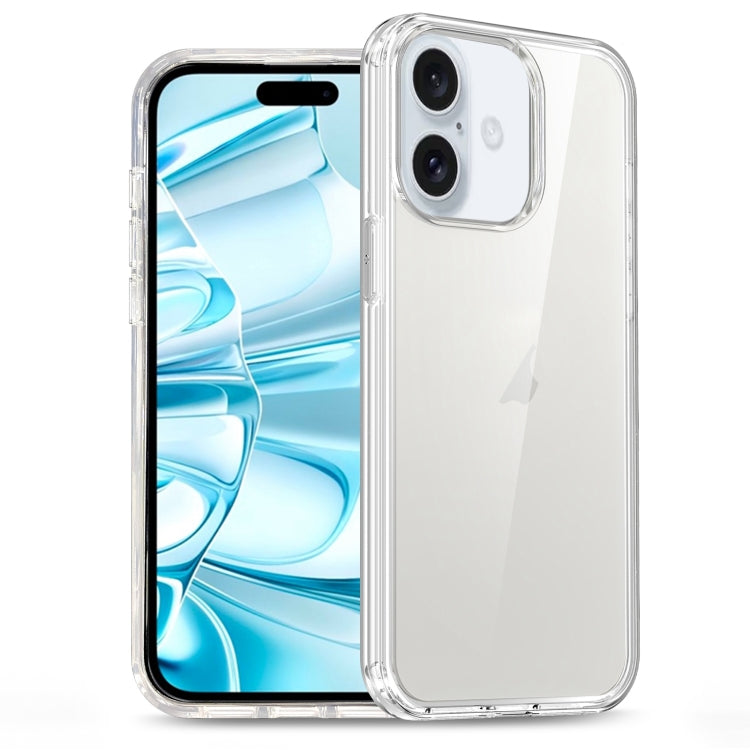 For iPhone 16 Glitter Powder TPU Hybrid PC Phone Case(Transparent) - iPhone 16 Cases by PMC TechLife | Online Shopping South Africa | PMC TechLife | Buy Now Pay Later Mobicred