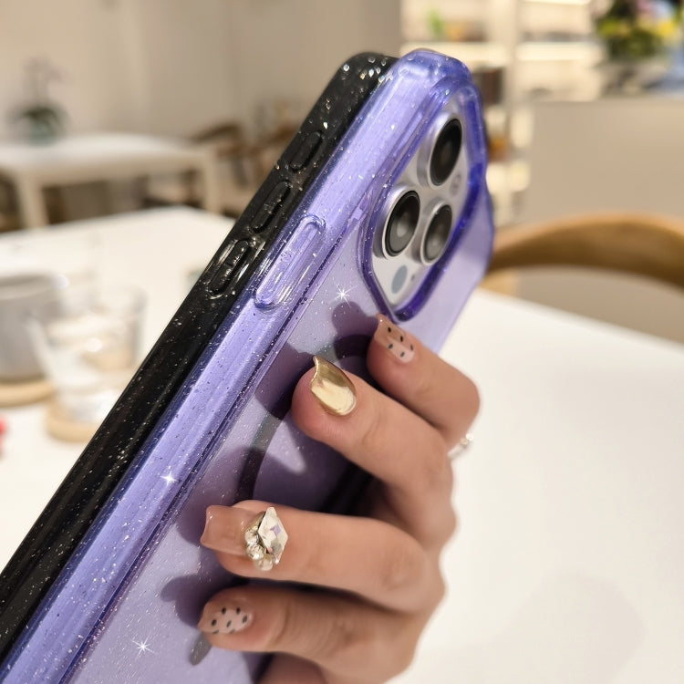 For iPhone 16 Glitter Powder TPU Hybrid PC MagSafe Phone Case(Orange) - iPhone 16 Cases by PMC TechLife | Online Shopping South Africa | PMC TechLife | Buy Now Pay Later Mobicred