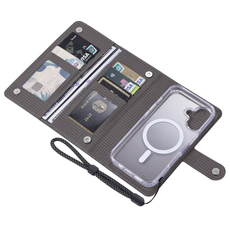 For iPhone 14 ViLi GHA-C Series RFID MagSafe Magnetic Flip Leather Phone Case(Grey) - iPhone 14 Cases by ViLi | Online Shopping South Africa | PMC Jewellery | Buy Now Pay Later Mobicred