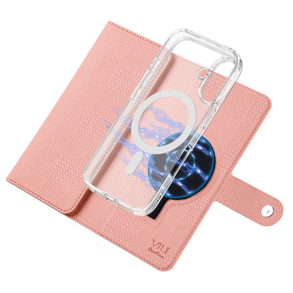 For iPhone 14 ViLi GHA-C Series RFID MagSafe Magnetic Flip Leather Phone Case(Pink) - iPhone 14 Cases by ViLi | Online Shopping South Africa | PMC Jewellery | Buy Now Pay Later Mobicred