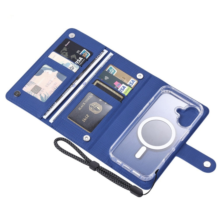 For iPhone 14 ViLi GHA-C Series RFID MagSafe Magnetic Flip Leather Phone Case(Blue) - iPhone 14 Cases by ViLi | Online Shopping South Africa | PMC Jewellery | Buy Now Pay Later Mobicred