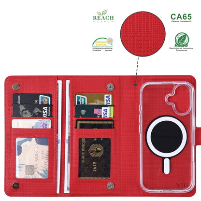 For iPhone 14 Pro ViLi GHA-C Series RFID MagSafe Magnetic Flip Leather Phone Case(Red) - iPhone 14 Pro Cases by ViLi | Online Shopping South Africa | PMC Jewellery | Buy Now Pay Later Mobicred