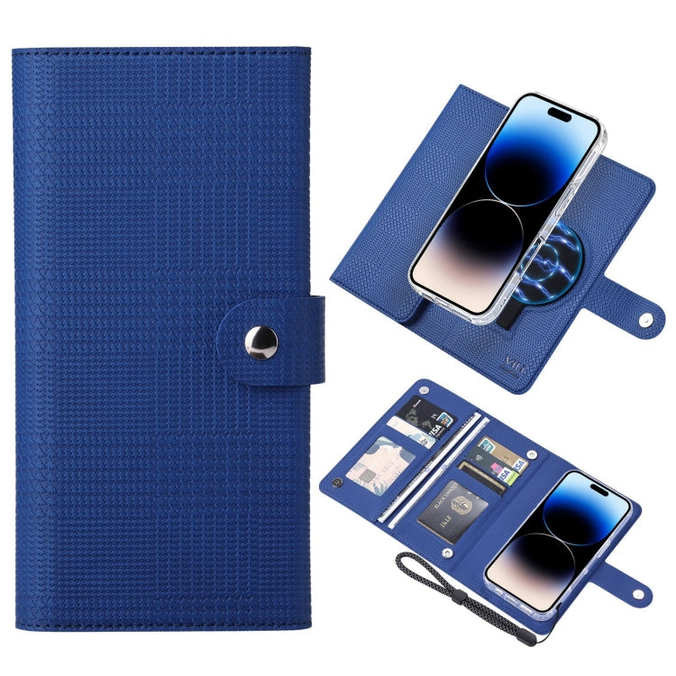 For iPhone 14 Pro ViLi GHA-C Series RFID MagSafe Magnetic Flip Leather Phone Case(Blue) - iPhone 14 Pro Cases by ViLi | Online Shopping South Africa | PMC Jewellery | Buy Now Pay Later Mobicred