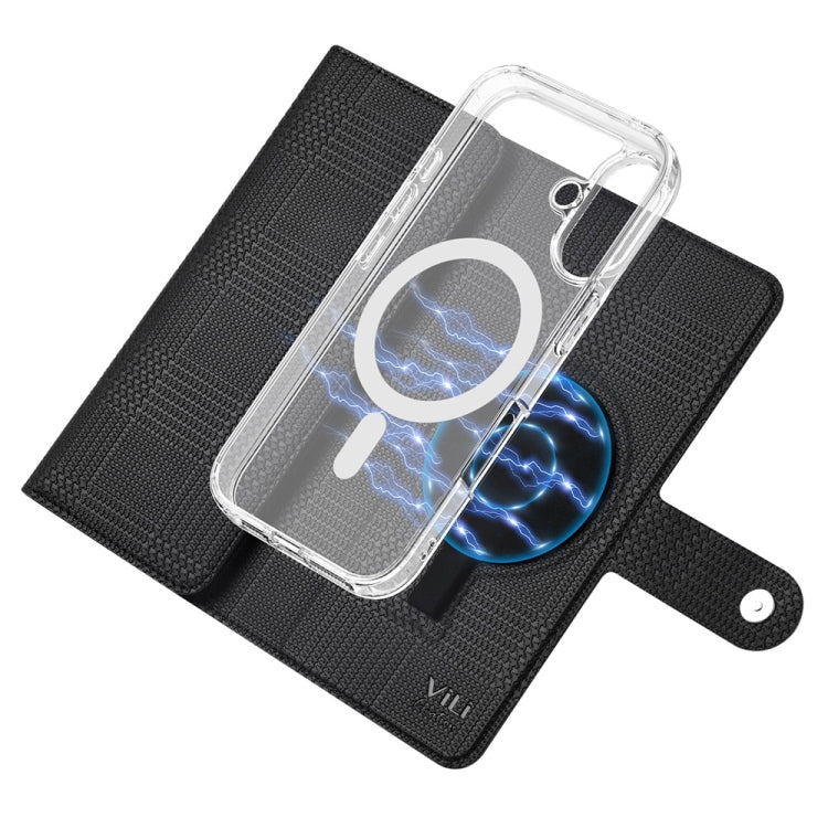 For iPhone 13 Pro Max ViLi GHA-C Series RFID MagSafe Magnetic Flip Leather Phone Case(Black) - free shipping - PMC Jewellery - Order now!
