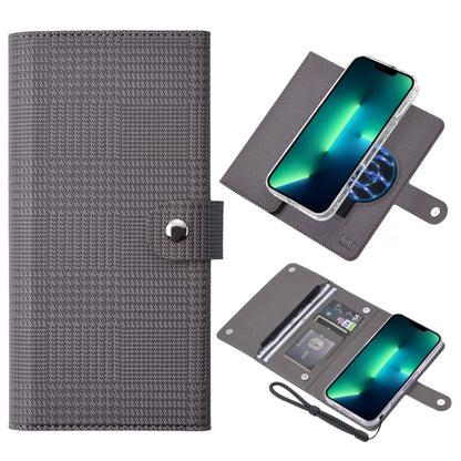 For iPhone 13 Pro Max ViLi GHB-C Series RFID MagSafe Magnetic Flip Leather Phone Case(Grey) - iPhone 13 Pro Max Cases by ViLi | Online Shopping South Africa | PMC Jewellery | Buy Now Pay Later Mobicred