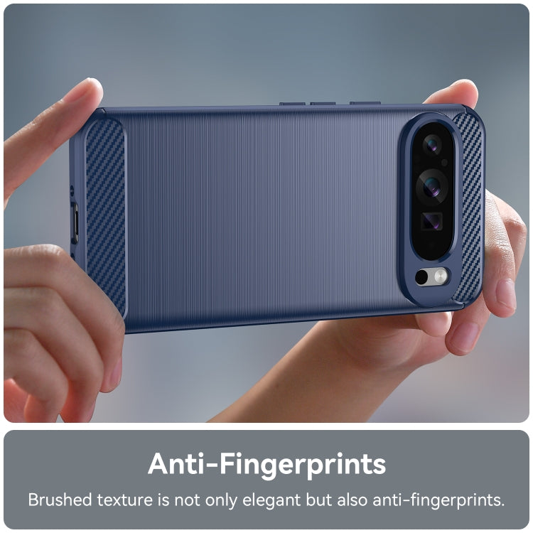 For Google Pixel 9 Pro XL Carbon Fiber Brushed Texture TPU Phone Case(Blue) - Google Cases by PMC TechLife | Online Shopping South Africa | PMC TechLife | Buy Now Pay Later Mobicred