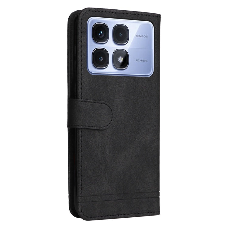 For Redmi K70 Ultra Skin Feel Life Tree Metal Button Leather Phone Case(Black) - free shipping - PMC Jewellery - Order now!