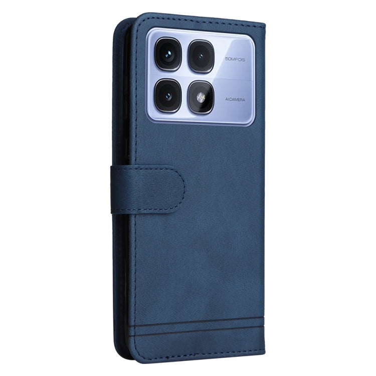 For Redmi K70 Ultra Skin Feel Life Tree Metal Button Leather Phone Case(Blue) - Xiaomi Cases by PMC Jewellery | Online Shopping South Africa | PMC Jewellery | Buy Now Pay Later Mobicred