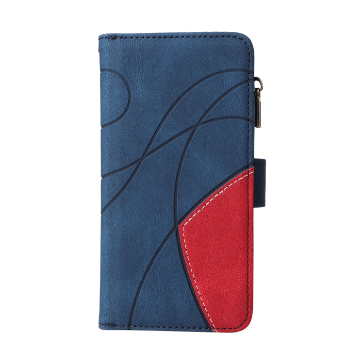 For Redmi K70 Dual-color 9 Card Slots Zipper Wallet Leather Phone Case(Blue) - K70 Cases by PMC Jewellery | Online Shopping South Africa | PMC Jewellery | Buy Now Pay Later Mobicred