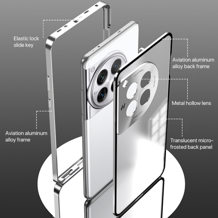 For OnePlus Ace 3 Pro Snap Buckle Single-sided Metal Frame Frosted Phone Case(Silver) - OnePlus Cases by PMC TechLife | Online Shopping South Africa | PMC TechLife | Buy Now Pay Later Mobicred