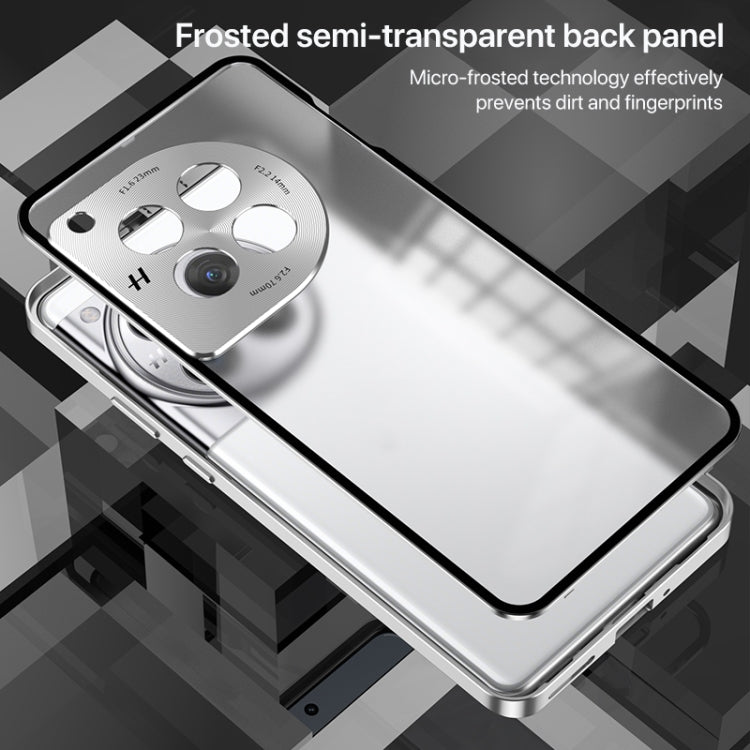 For OnePlus Ace 3 Pro Snap Buckle Single-sided Metal Frame Frosted Phone Case(Silver) - OnePlus Cases by PMC TechLife | Online Shopping South Africa | PMC TechLife | Buy Now Pay Later Mobicred