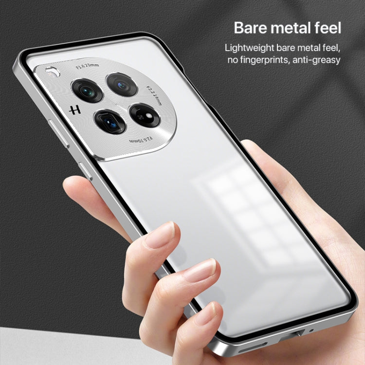 For OnePlus Ace 3 Pro Snap Buckle Single-sided Metal Frame Frosted Phone Case(Silver) - OnePlus Cases by PMC TechLife | Online Shopping South Africa | PMC TechLife | Buy Now Pay Later Mobicred