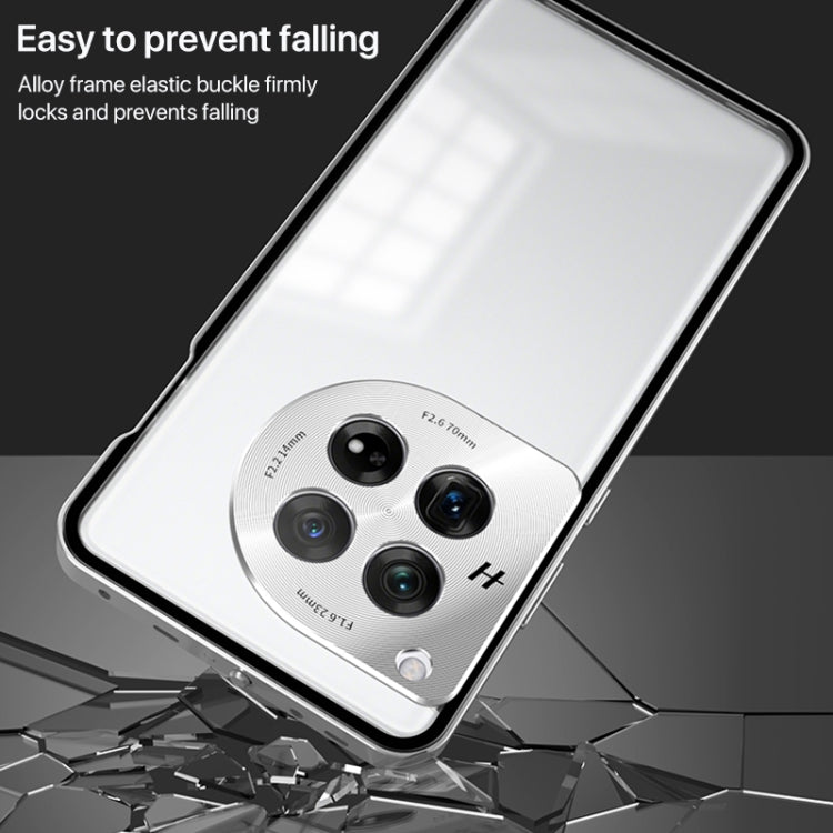 For OnePlus Ace 3 Pro Snap Buckle Single-sided Metal Frame Frosted Phone Case(Dark Green) - OnePlus Cases by PMC TechLife | Online Shopping South Africa | PMC TechLife | Buy Now Pay Later Mobicred