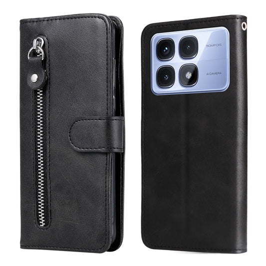 For Redmi K70 Ultra Fashion Calf Texture Zipper Leather Phone Case(Black) - Xiaomi Cases by PMC Jewellery | Online Shopping South Africa | PMC Jewellery | Buy Now Pay Later Mobicred