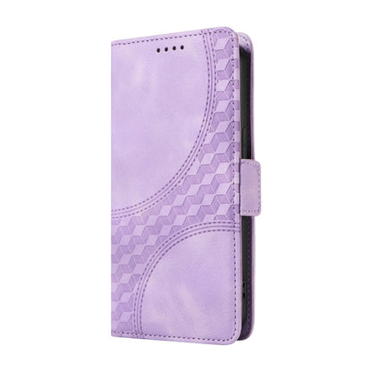 For Samsung Galaxy S25+ 5G Embossed Rhombus Starry Leather Phone Case(Purple) - Galaxy S25+ 5G Cases by PMC Jewellery | Online Shopping South Africa | PMC Jewellery | Buy Now Pay Later Mobicred