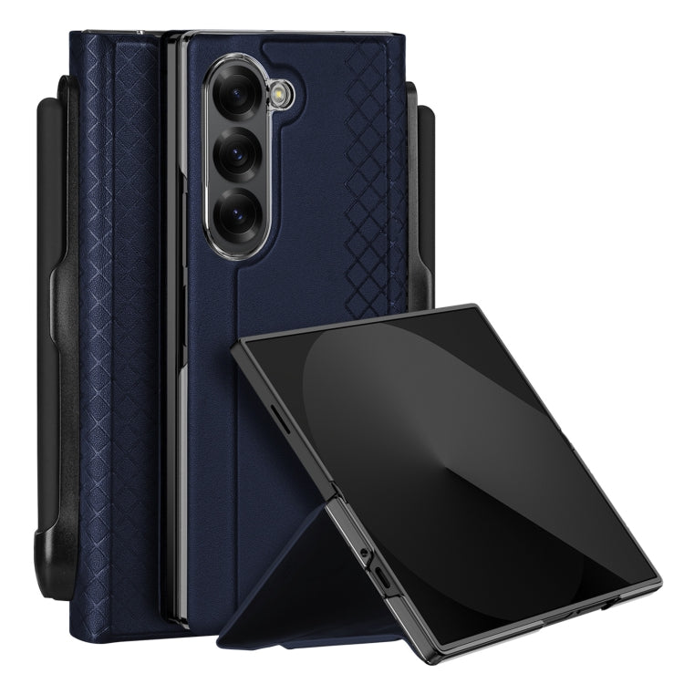 For Samsung Galaxy Z Fold6 DUX DUCIS Bril Series PU + TPU Phone Case with Pen Slot(Blue) - Galaxy Z Fold6 5G Cases by DUX DUCIS | Online Shopping South Africa | PMC Jewellery | Buy Now Pay Later Mobicred