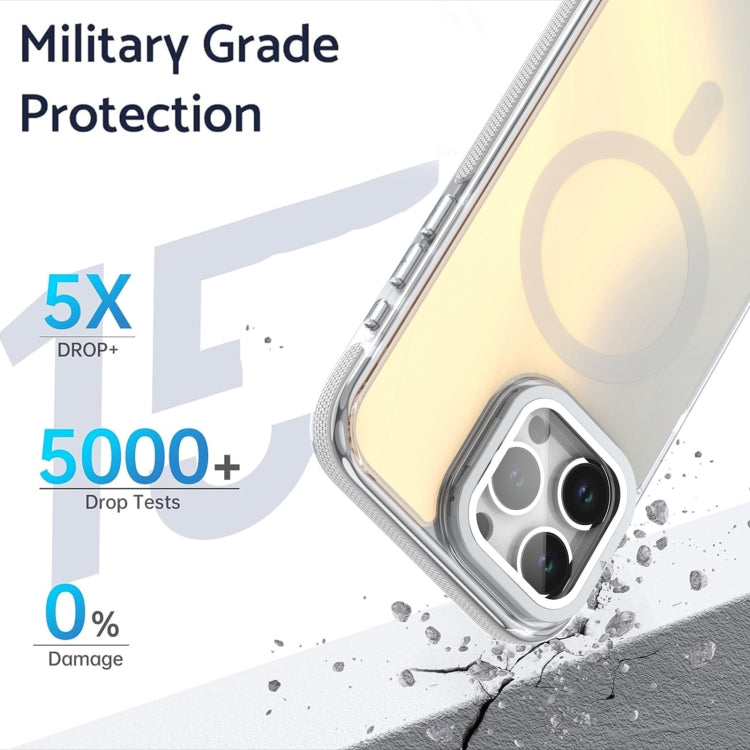 For iPhone 16 Pro Max MagSafe Gradient Color Lens Film Phone Case with Lens Fold Holder(Black) - iPhone 16 Pro Max Cases by PMC TechLife | Online Shopping South Africa | PMC TechLife | Buy Now Pay Later Mobicred
