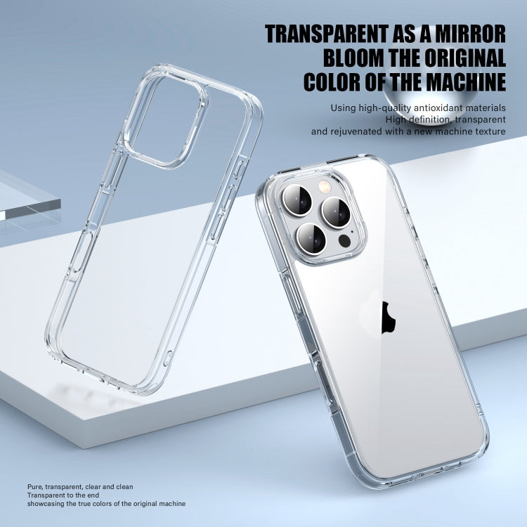 For iPhone 16 PC Hybrid TPU Full Coverage Shockproof Phone Case(Transparent) - iPhone 16 Cases by PMC TechLife | Online Shopping South Africa | PMC TechLife | Buy Now Pay Later Mobicred
