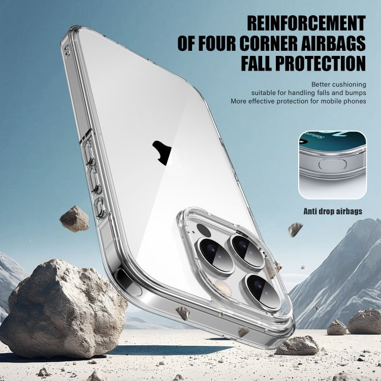 For iPhone 16 PC Hybrid TPU Full Coverage Shockproof Phone Case(Transparent) - iPhone 16 Cases by PMC TechLife | Online Shopping South Africa | PMC TechLife | Buy Now Pay Later Mobicred