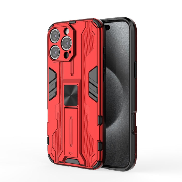 For iPhone 16 Pro Max Supersonic PC + TPU Holder Phone Case(Red) - iPhone 16 Pro Max Cases by PMC Jewellery | Online Shopping South Africa | PMC Jewellery | Buy Now Pay Later Mobicred