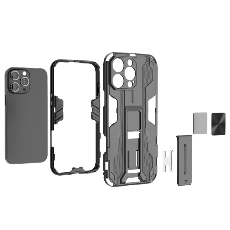 For iPhone 16 Pro Max Supersonic PC + TPU Holder Phone Case(Grey) - free shipping - PMC TechLife - Order now!