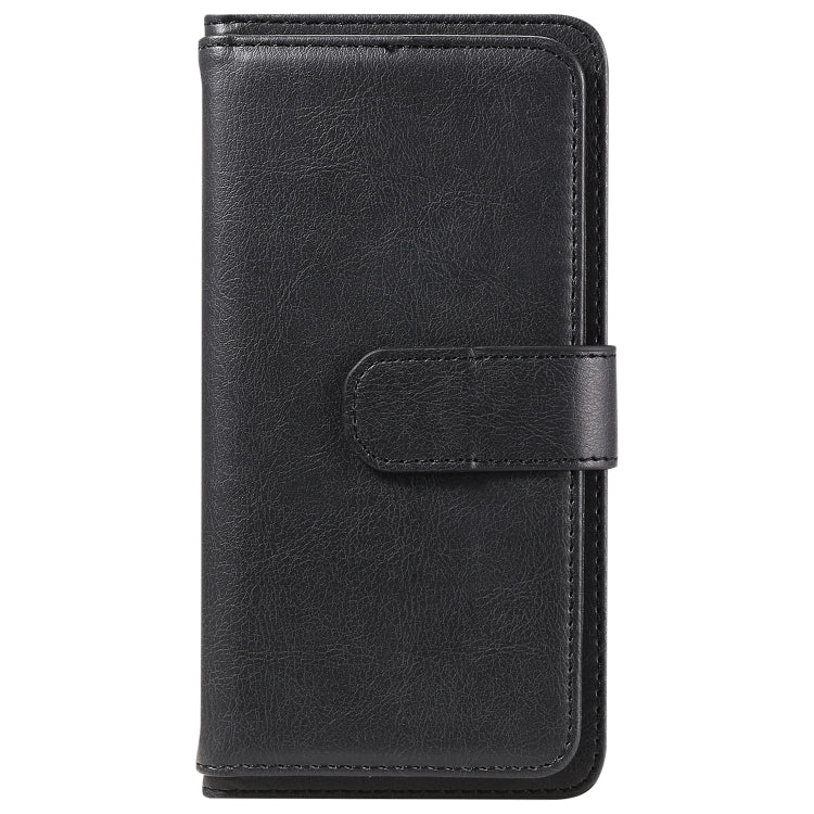 For iPhone 16e Multi-Function Wallet 10 Card Slots Leather Phone Case(Black) - free shipping - PMC TechLife - Order now!