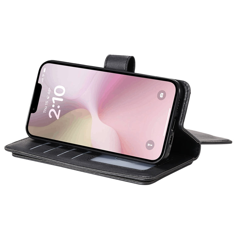 For iPhone 16e Multi-Function Wallet 10 Card Slots Leather Phone Case(Black) - free shipping - PMC TechLife - Order now!