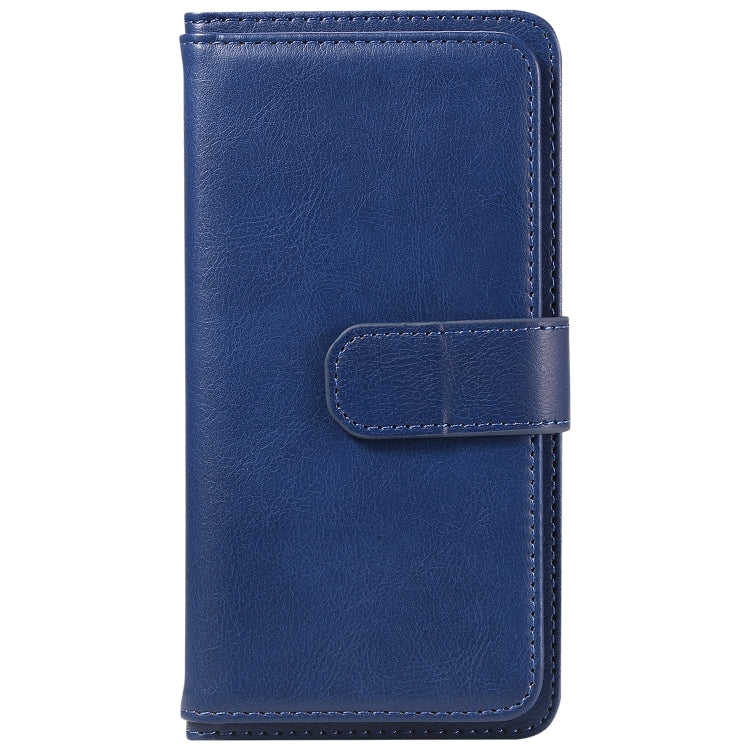 For Samsung Galaxy S25 Ultra 5G Multi-Function Wallet 10 Card Slots Leather Phone Case(Dark Blue) - Galaxy S25 Ultra 5G Cases by PMC Jewellery | Online Shopping South Africa | PMC Jewellery | Buy Now Pay Later Mobicred