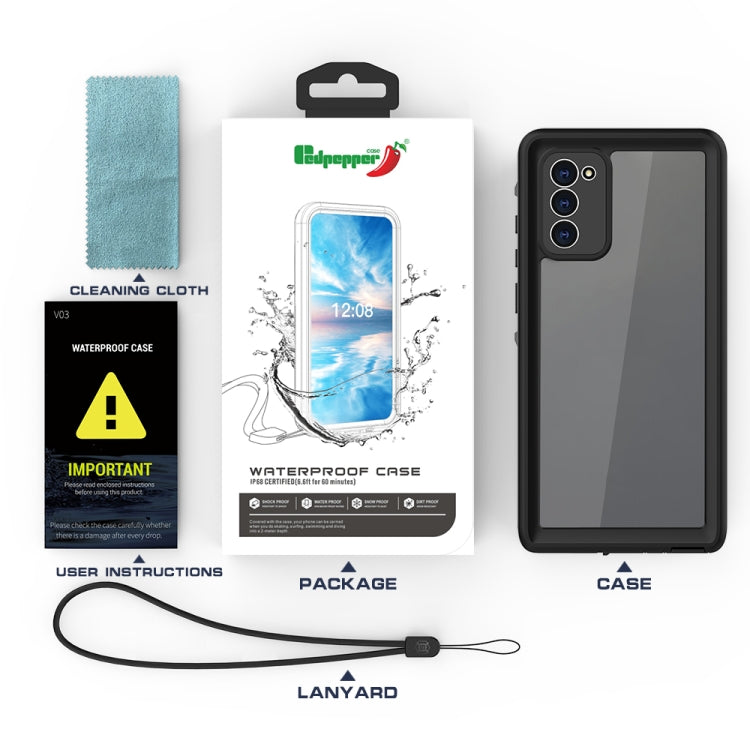 For Samsung Galaxy Note20 5G RedPepper Shockproof Scratchproof Dust-proof PC + TPU Protective Case(Blue) - Galaxy Note20 Cases by RedPepper | Online Shopping South Africa | PMc TechLife | Buy Now Pay Later Mobicred