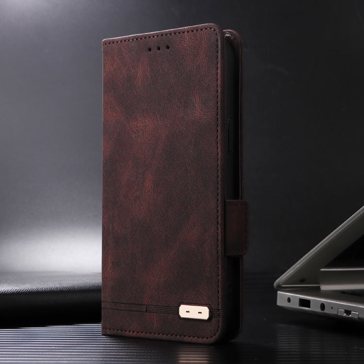For iPhone 16 Magnetic Clasp Leather Phone Case(Brown) - iPhone 16 Cases by PMC TechLife | Online Shopping South Africa | PMC TechLife | Buy Now Pay Later Mobicred