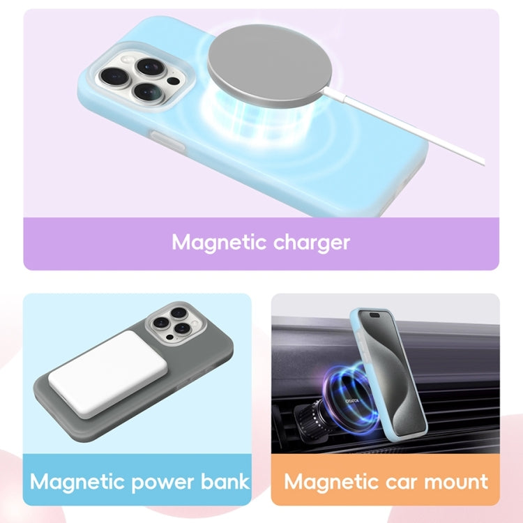 For iPhone 16 Plus Jelly Liquid Silicone MagSafe Magnetic Phone Case(Grey) - iPhone 16 Plus Cases by PMC TechLife | Online Shopping South Africa | PMC TechLife | Buy Now Pay Later Mobicred