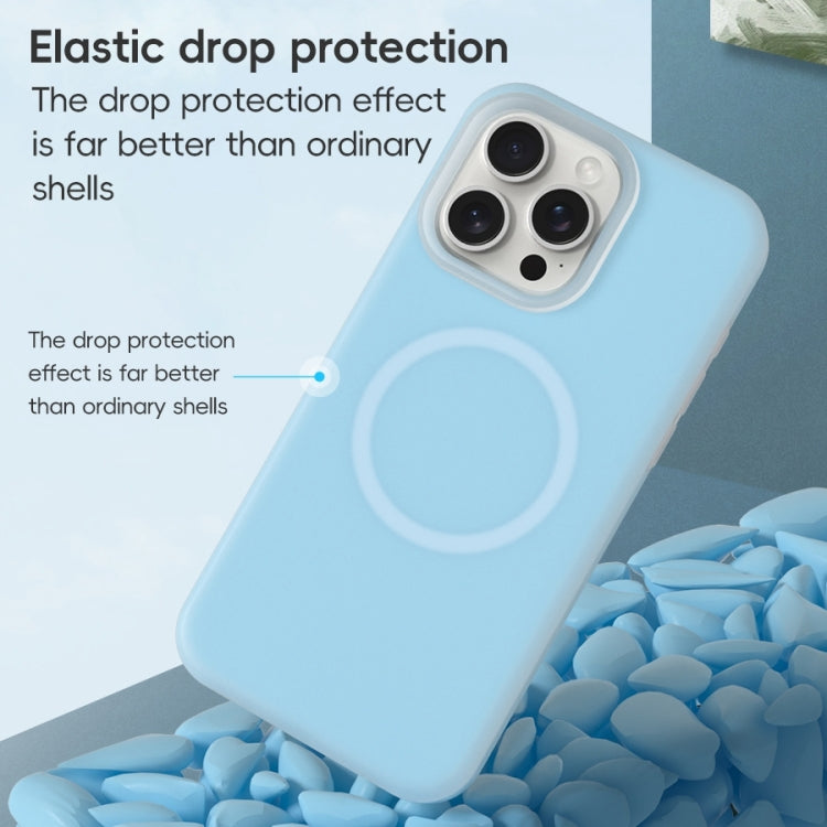 For iPhone 16 Plus Jelly Liquid Silicone MagSafe Magnetic Phone Case(Blue) - iPhone 16 Plus Cases by PMC TechLife | Online Shopping South Africa | PMC TechLife | Buy Now Pay Later Mobicred