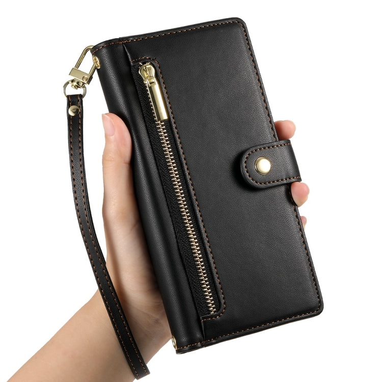 For Redmi K70 Ultra Nine Card-slot Zipper Wallet Bag Leather Phone Case(Black) - Xiaomi Cases by PMC Jewellery | Online Shopping South Africa | PMC Jewellery | Buy Now Pay Later Mobicred