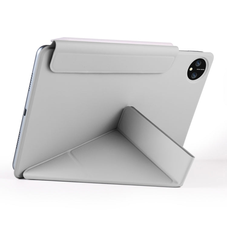 For Huawei MatePad Pro 11 2024 / 2022 Fixed Buckle Magnetic Deformation Leather Tablet Case(Grey) - Huawei by PMC Jewellery | Online Shopping South Africa | PMC Jewellery | Buy Now Pay Later Mobicred