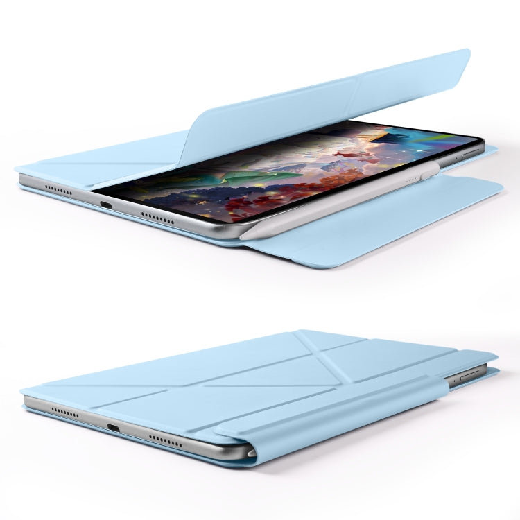 For Huawei MatePad Air 12 2024 Fixed Buckle Magnetic Deformation Leather Tablet Case(Ice Blue) - Huawei by PMC TechLife | Online Shopping South Africa | PMC TechLife | Buy Now Pay Later Mobicred