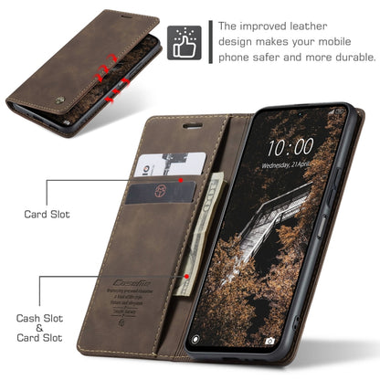 For Redmi 13 CaseMe 013 Multifunctional Horizontal Flip Leather Phone Case(Coffee) - Redmi 13 Cases by CaseMe | Online Shopping South Africa | PMC Jewellery | Buy Now Pay Later Mobicred