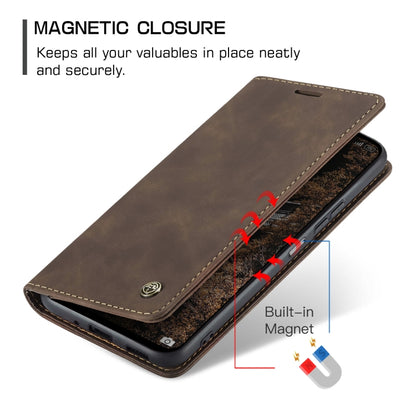 For Redmi 13 CaseMe 013 Multifunctional Horizontal Flip Leather Phone Case(Coffee) - Redmi 13 Cases by CaseMe | Online Shopping South Africa | PMC Jewellery | Buy Now Pay Later Mobicred