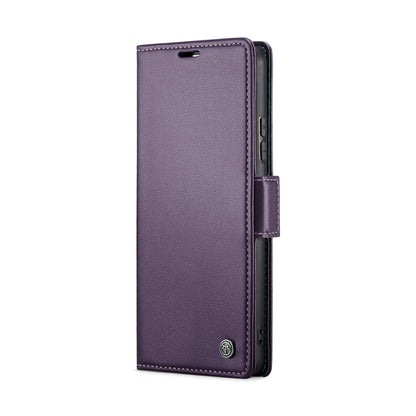 For Redmi 13 CaseMe 023 Butterfly Buckle Litchi Texture RFID Anti-theft Leather Phone Case(Pearly Purple) - Redmi 13 Cases by CaseMe | Online Shopping South Africa | PMC Jewellery | Buy Now Pay Later Mobicred